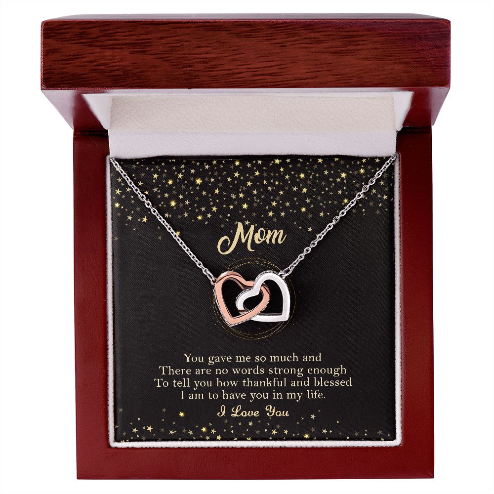 Mom - You Gave Me So Much - Interlocking Hearts Necklaces - The Shoppers Outlet