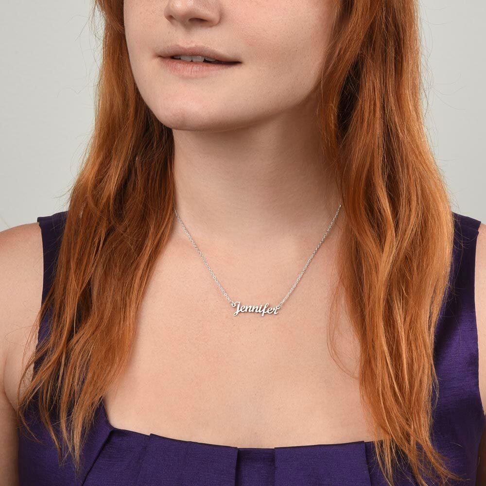 Gift For Sister - Distance Never Separates Two Hearts - Personalized Name Necklace - The Shoppers Outlet