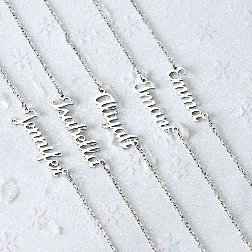 Gift For Sister - Distance Never Separates Two Hearts - Personalized Name Necklace - The Shoppers Outlet