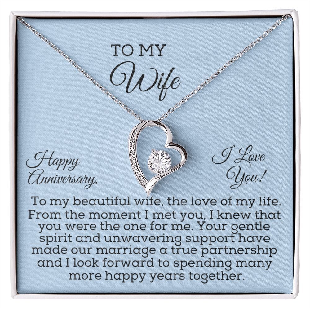 Gift For Wife - Happy Anniversary - The Love Of My Life - Gift For Wife - Forever Love Necklaces - The Shoppers Outlet