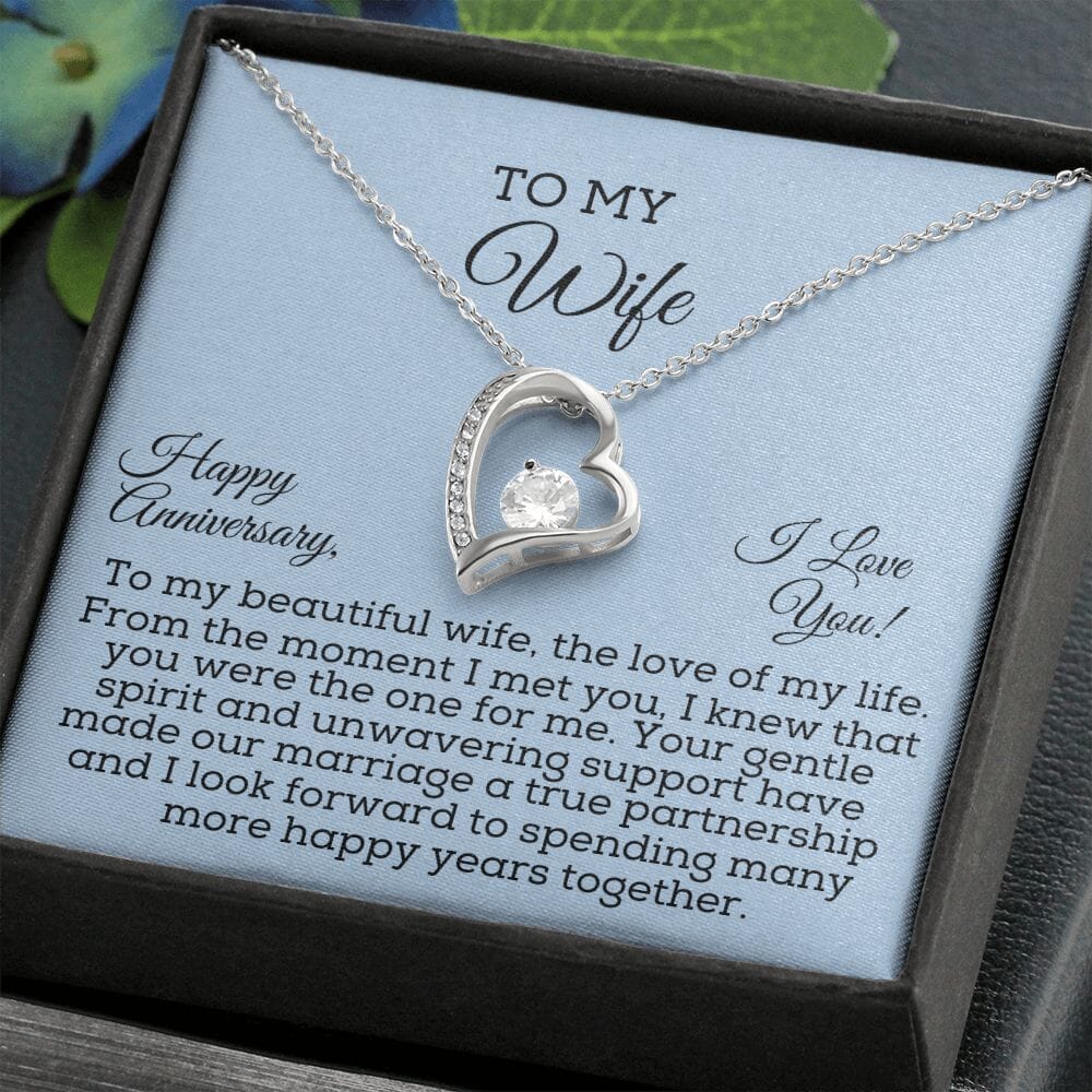 Gift For Wife - Happy Anniversary - The Love Of My Life - Gift For Wife - Forever Love Necklaces - The Shoppers Outlet