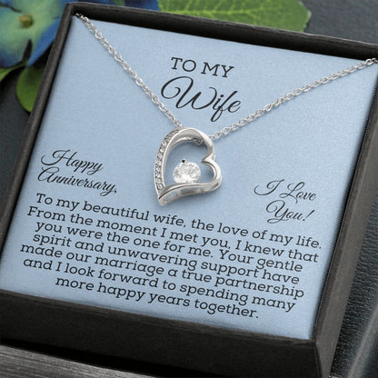 Gift For Wife - Happy Anniversary - The Love Of My Life - Gift For Wife - Forever Love Necklaces - The Shoppers Outlet