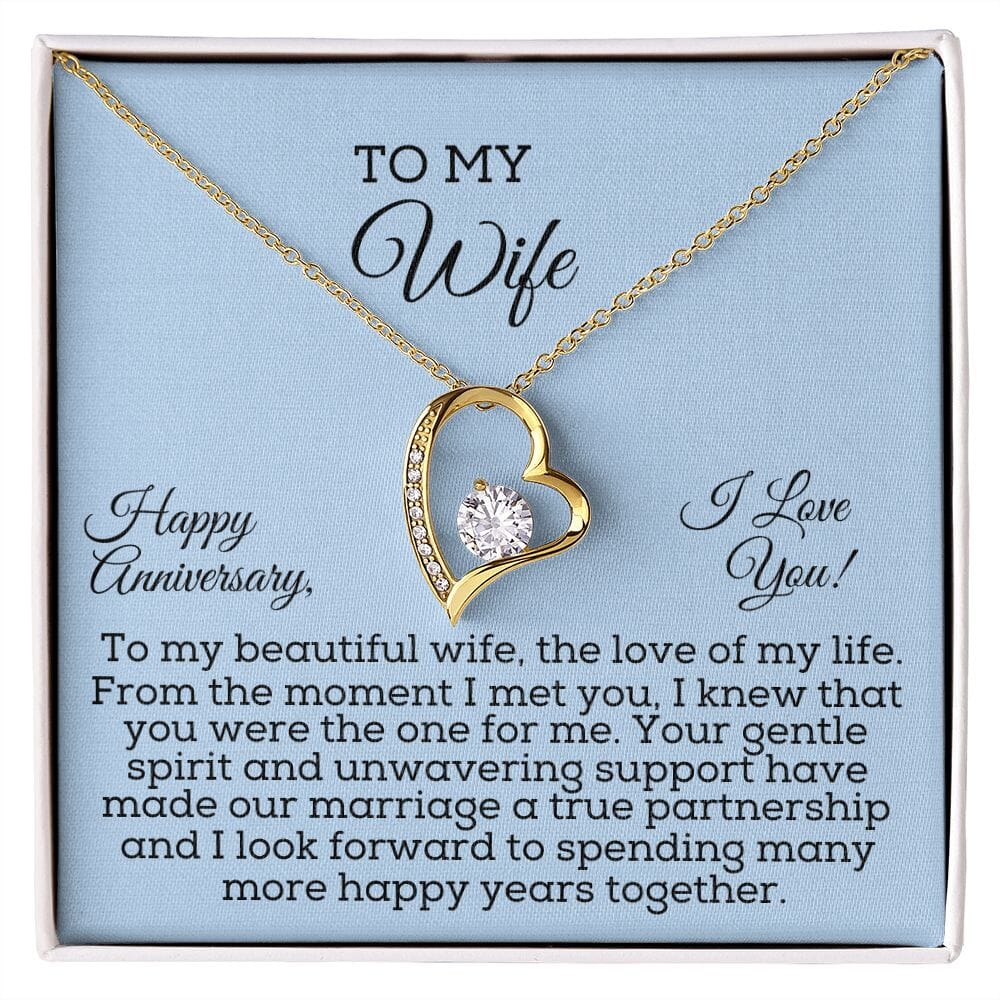 Gift For Wife - Happy Anniversary - The Love Of My Life - Gift For Wife - Forever Love Necklaces - The Shoppers Outlet