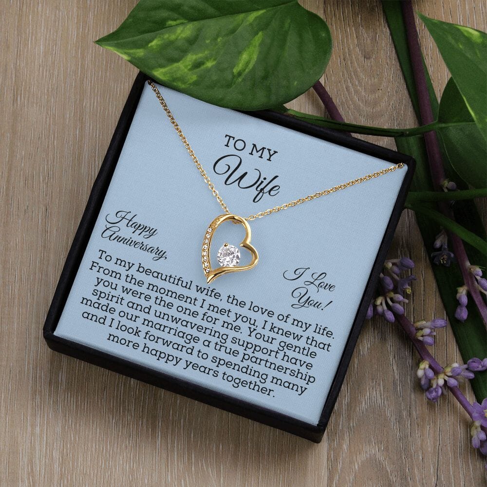 Gift For Wife - Happy Anniversary - The Love Of My Life - Gift For Wife - Forever Love Necklaces - The Shoppers Outlet