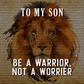 Son - Be A Warrior Not A Worrier |- Cuban Link Chain Necklaces - The Shoppers Outlet